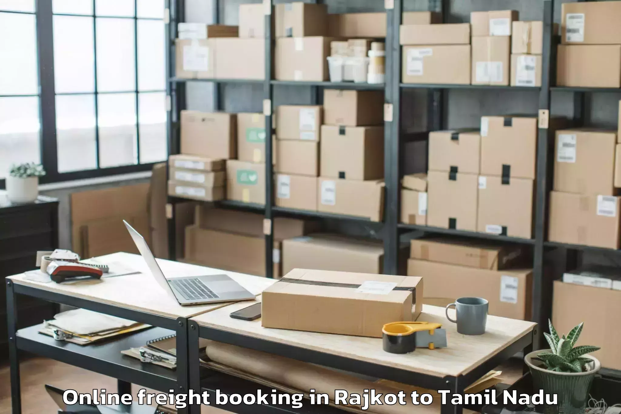 Affordable Rajkot to Salem Airport Sxv Online Freight Booking